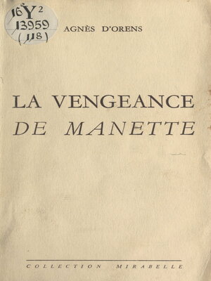 cover image of La vengeance de Manette